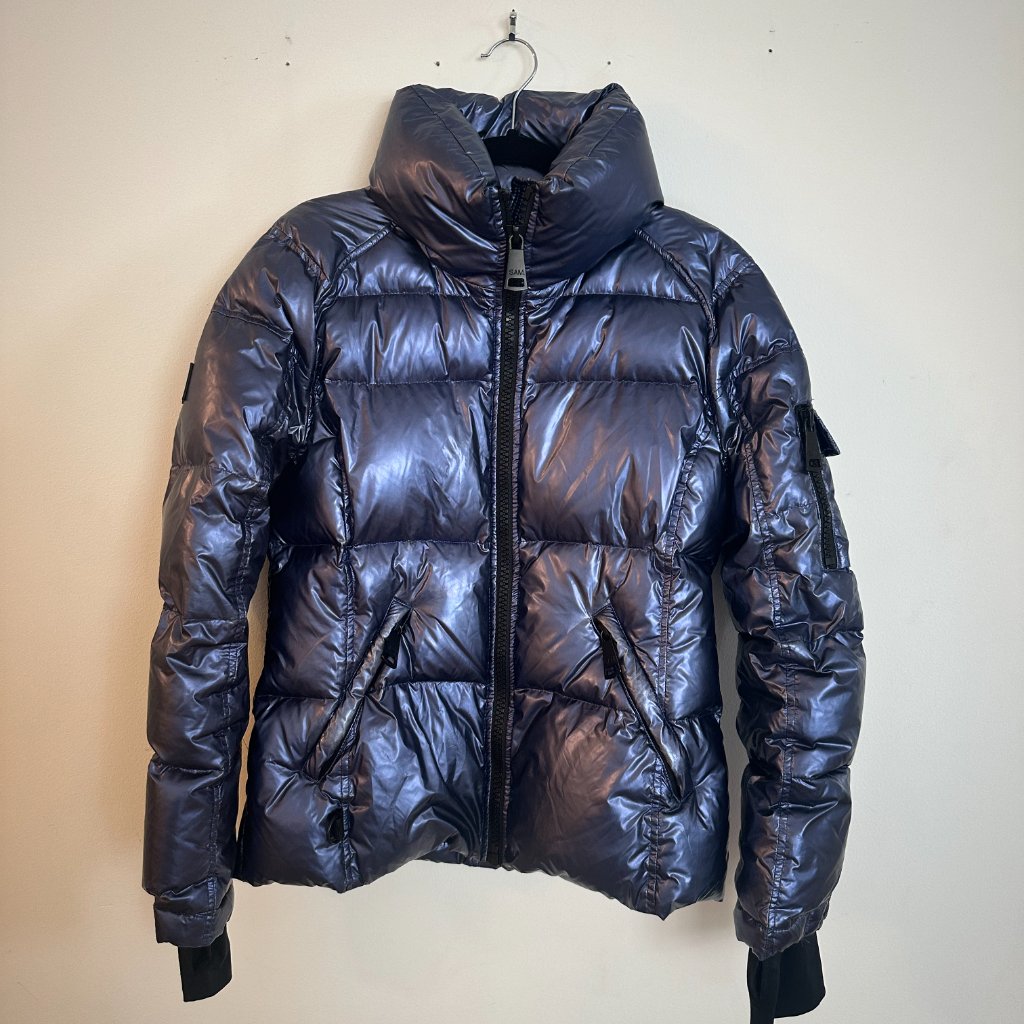 Sam Glossy Blue Puffer Coat
